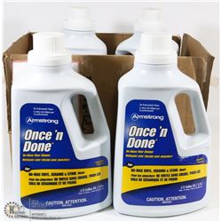 LOT OF 4 ARMSTRONG ONCE N' DONE NO RINSE FLOOR