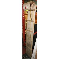 6 FT VINTAGE WOODEN TOBOGGAN