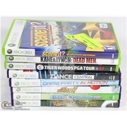 LOT OF XBOX 360 KINECT GAMES