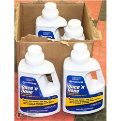 LOT OF 4 ARMSTRONG ONCE N' DONE NO RINSE FLOOR