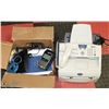 Image 1 : BOX OF ASST OFFICE SUPPLIES INCL BROTHER FAX