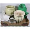 Image 1 : GARDEN LOT OF CERAMIC POTS AND MORE