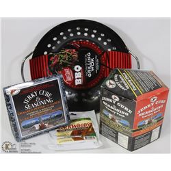 NEW BBQ WOK WITH VARIOUS JERKY SEASONINGS