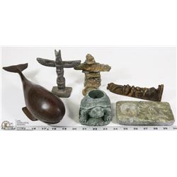 LOT OF 6 INDIGENOUS ART PIECES.