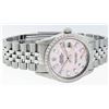 Image 3 : Mens Rolex Stainless Steel Pink MOP Baguette Diamond Datejust Wristwatch
