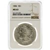 Image 1 : 1886 NGC MS63 Morgan Silver Dollar