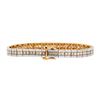Image 2 : 8.22 ctw Fancy Light Brown and White Diamond Bracelet - 14KT Rose Gold