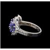 Image 3 : 14KT White Gold 1.88 ctw Tanzanite and Diamond Ring