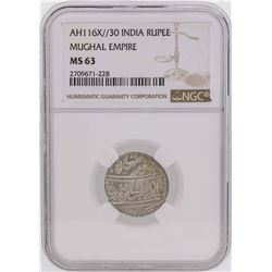 AH116X//30 India Rupee Mughal Empire Coin NGC MS63