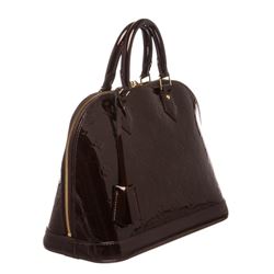 Louis Vuitton Vernis Amarante Leather Monogram Alma PM Bag
