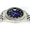 Image 6 : Rolex Mens SS Blue Vignette Diamond Datejust Quickset Wristwatch
