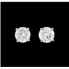 Image 1 : 1.02 ctw Diamond Earrings - 14KT White Gold