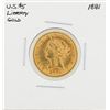 Image 1 : 1881 $5 Liberty Head Half Eagle Gold Coin