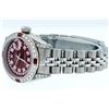 Image 7 : Rolex Stainless Steel Burgundy String Diamond VVS DateJust Ladies Watch