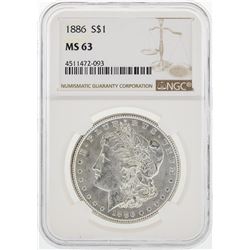 1886 NGC MS63 Morgan Silver Dollar