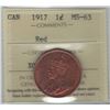 Image 1 : Canada 1917 Large Cent ICCS MS63 Red
