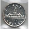 Image 2 : Canada 1947 Pointed 7 with Dot Silver Dollar ICCS MS60