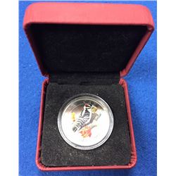 Canada 2008 25 Cents Downy Woodpecker Coloured Coin