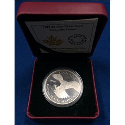 Canada 2014 $5 Peregrine Falcon 1 oz Pure Silver Coin