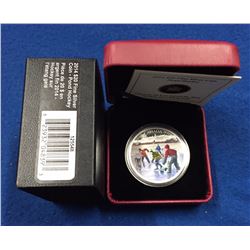 Canada 2014 $20 Pond Hockey Coloured Silver Coin