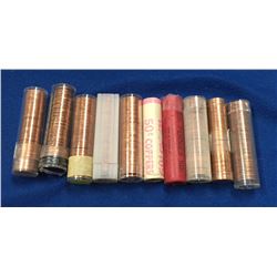 Canada 1957,1958, 1959, 1962, 1963, 1964, 1965, 1967, 1971, 1981 BU Penny Rolls