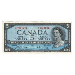 Canada 1954 $5 Banknote F/S