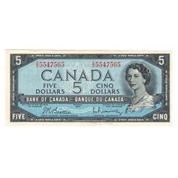 Canada 1954 $5 Banknote Z/S