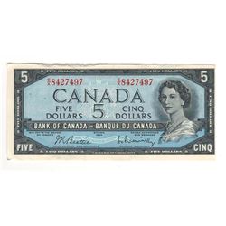 Canada 1954 $5 Banknote C/X