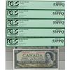 Image 1 : Canada 1954 $20 Banknote 5 in Sequence PCGS AU53 PPQ