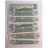 Image 2 : Canada 1973 $1 Banknotes Crow-Bouey (65 in Sequence)