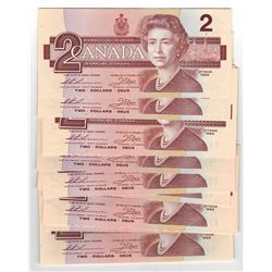 Canada 1986 $2 Banknotes (23 in Sequence)