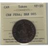 Canada Prince Edward Island Breton 995, CH. PE9A Token ICCS VF20