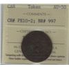 Canada Prince Edward Island Breton 997, CH. PE10-2 Token ICCS AU50