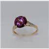 Image 2 : 10KT Yellow Gold Tourmaline and Diamonds Ring