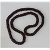 Image 2 : 28" Long Garnet Bead Necklace