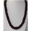 Image 4 : 28" Long Garnet Bead Necklace