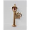 Image 1 : 14KT Yellow Gold Lamp Post Deisgn Brooch with Ruby