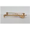 Image 3 : 14KT Yellow Gold Lamp Post Deisgn Brooch with Ruby