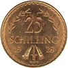 Image 1 : Austria 1928 Gold 25 Schilling