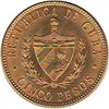 Image 2 : Cuba 1915 Gold 5 Pesos