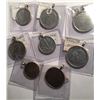 Image 1 : France & French Colonies 8 Coins in Sterling Silver Bezels