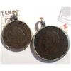 Image 2 : France & French Colonies 8 Coins in Sterling Silver Bezels