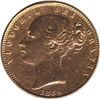 Image 1 : Great Britain 1869 Gold Shield Sovereign