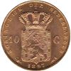 Image 1 : Netherlands 1897 Gold 10 Gulden