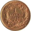 Image 2 : United States 1857 $1 Indian Princess Gold Coin