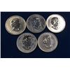 Image 2 : Canada Lot of 5 Different Animals & Birds 1 oz Silver Coins