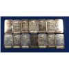 Image 1 : Johnson Matthey 1 oz Silver Bars with Plain Back. Lot of 14