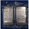 Image 1 : Johnson Matthey 10 oz Silver Bars with Plain Back. Sealed. Lot of 2