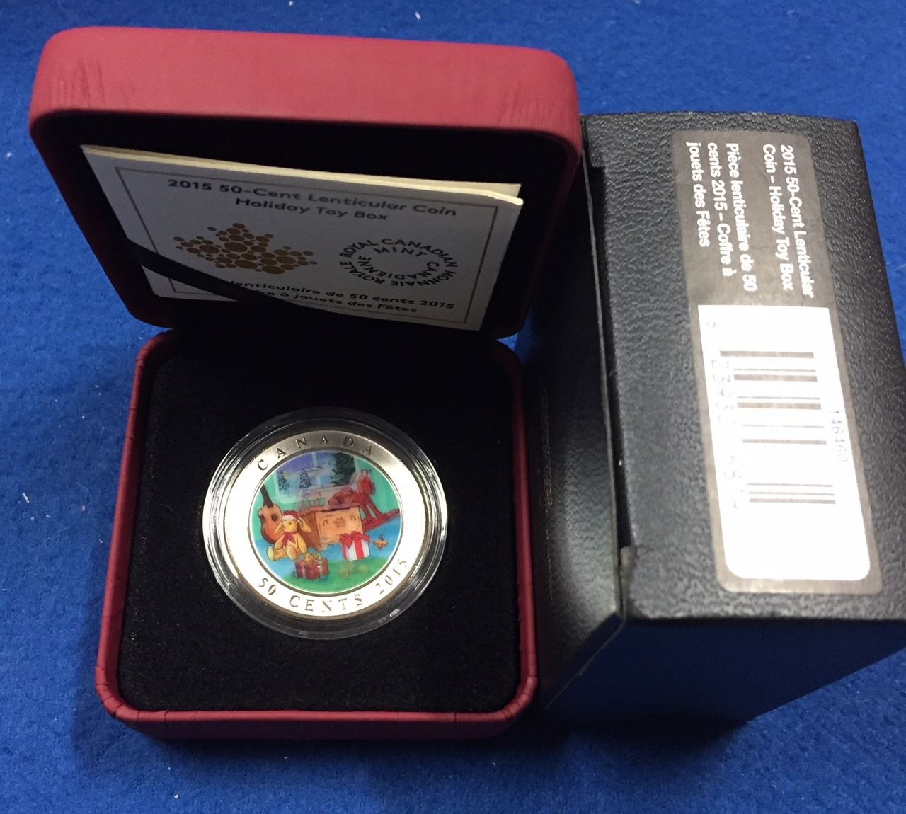 Canada 2015 50 Cent Lenticular Holiday Toy Box Coin