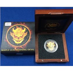 Canada 2016 $5 1 oz Burning Maple Leaf with Devil Silver Coin